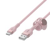  Cáp BoostCharge™ PRO Flex USB-A to USB-C vỏ silicon bọc dù kèm nút nam châm 