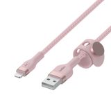  Cáp BoostCharge™ PRO Flex USB-C to Lightning vỏ silicon bọc dù kèm nút nam châm 