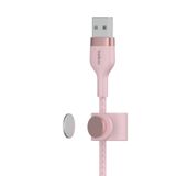  Cáp BoostCharge™ PRO Flex USB-A to USB-C vỏ silicon bọc dù kèm nút nam châm 