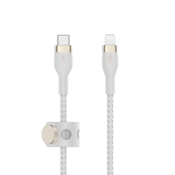 Cáp sạc USB Type C - Lightning BOOSTCHARGE PRO Flex Belkin vỏ silicone bọc dù 60W CAA011