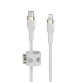  Cáp BoostCharge™ PRO Flex USB-C to Lightning vỏ silicon bọc dù kèm nút nam châm 