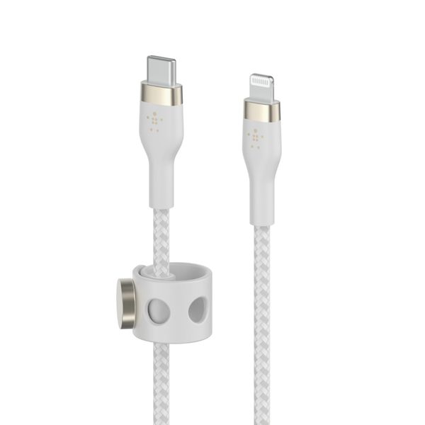 Cáp sạc USB Type C - Lightning BOOSTCHARGE PRO Flex Belkin vỏ silicone bọc dù 60W CAA011