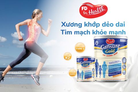 Sữa FD For Health Cansure Gold 400G với Canxin Nano, Cải Thiện Sức Khỏe Xương Khớp Tăng Cường Đề Kháng, Xương Chắc Khỏe