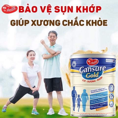 Sữa FD For Health Cansure Gold 400G với Canxin Nano, Cải Thiện Sức Khỏe Xương Khớp Tăng Cường Đề Kháng, Xương Chắc Khỏe
