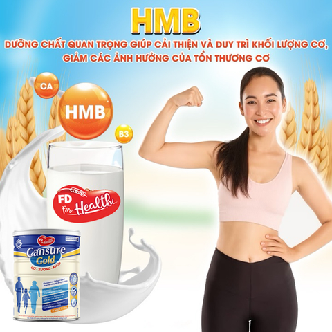 Sữa FD For Health Cansure Gold 400G với Canxin Nano, Cải Thiện Sức Khỏe Xương Khớp Tăng Cường Đề Kháng, Xương Chắc Khỏe
