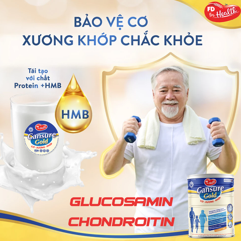 Sữa FD For Health Cansure Gold 400G với Canxin Nano, Cải Thiện Sức Khỏe Xương Khớp Tăng Cường Đề Kháng, Xương Chắc Khỏe