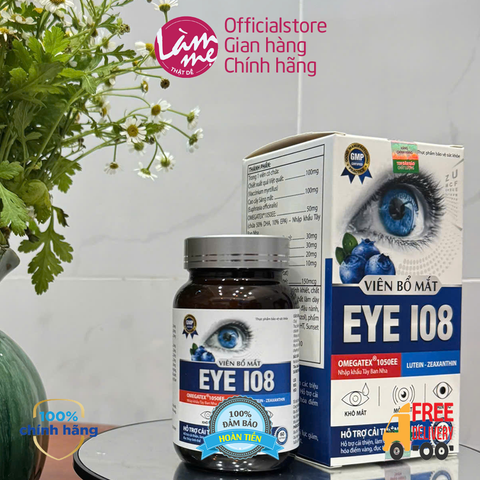 Viên Uống Bổ Mắt EYE 108 Giảm Cảm Giác Mỏi Mắt Khô Mắt  Hộp 60 Viên