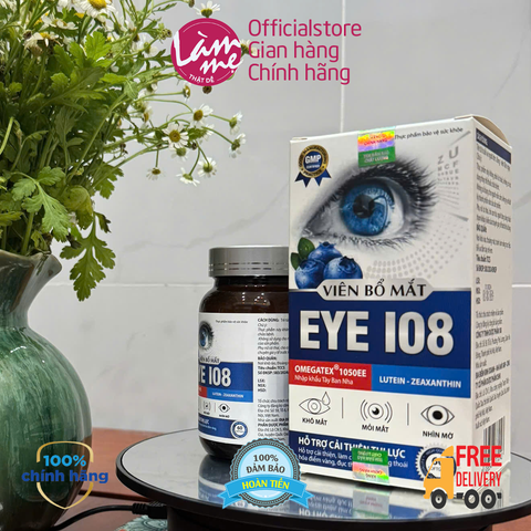 Viên Uống Bổ Mắt EYE 108 Giảm Cảm Giác Mỏi Mắt Khô Mắt  Hộp 60 Viên