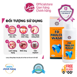Nước Súc Miệng FD MOUTHWASH Ngăn Ngừa Viêm Nướu, Hôi Miệng, Chảy Máu Chân Răng, Sát Khuẩn, Sạch Mảng Bám 300ml