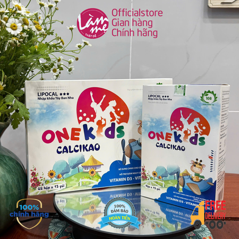 ONE KIDS CALCI NANO D3 MK7, giúp xương chắc khỏe, giảm nguy cơ loãng xương, còi xương, hỗ trợ phạt triển chiều cao trẻ 30 gói