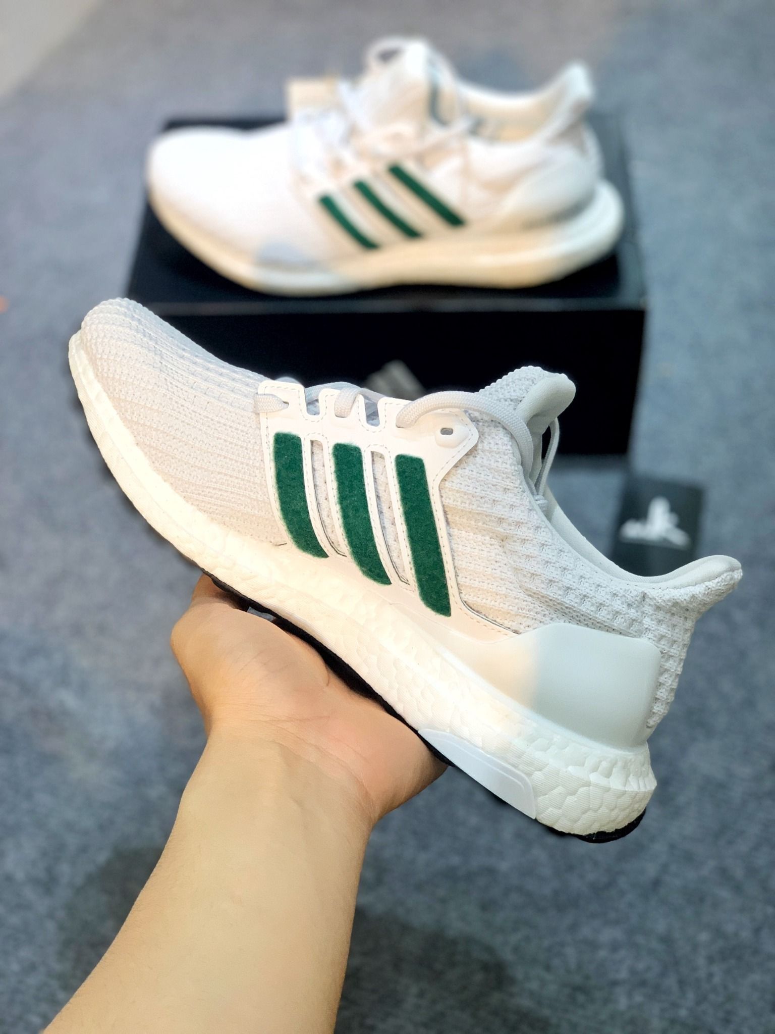 FY9338 Ultraboost DNA White Green – Weirdkos Sneakers