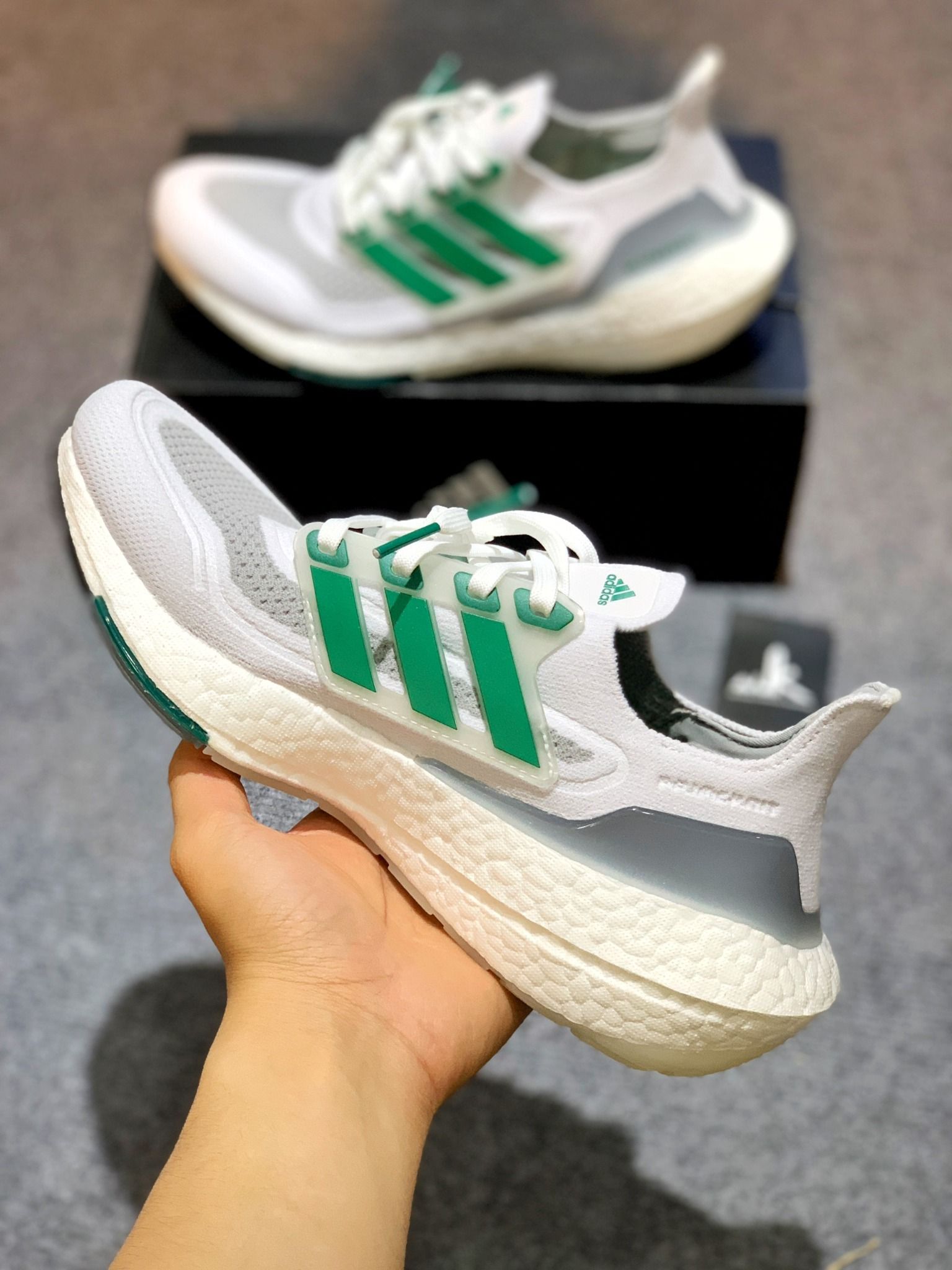  FZ2326 Ultraboost 21 White Sub Green 