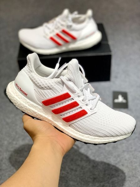  FY9336 Ultraboost 4.0 DNA White Scarlet 