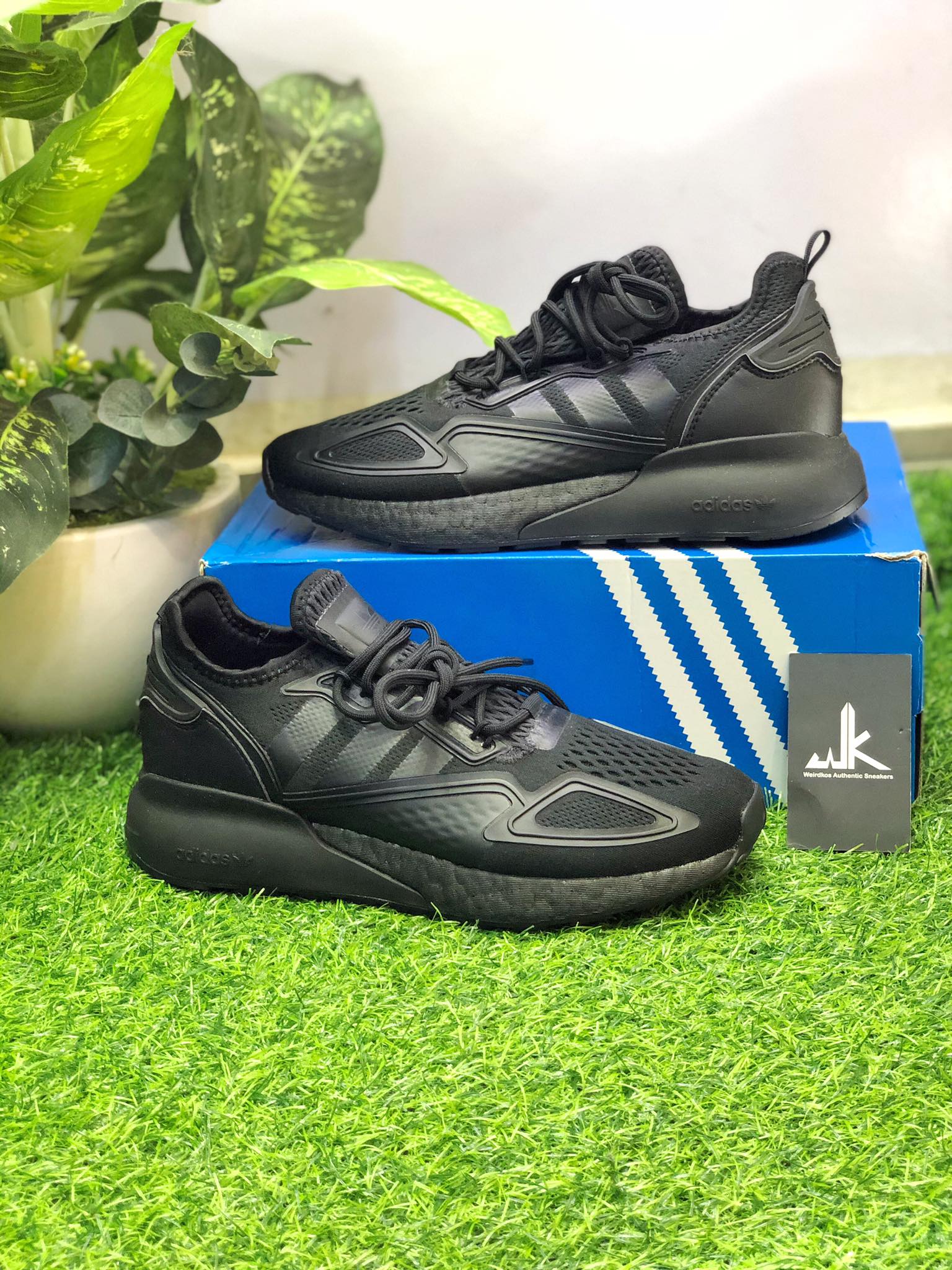 FV9993 ZX 2K Boost Triple Black – Weirdkos Sneakers