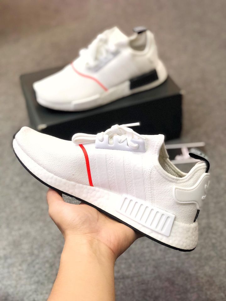  EE5086 NMD R1 White Solar Red 