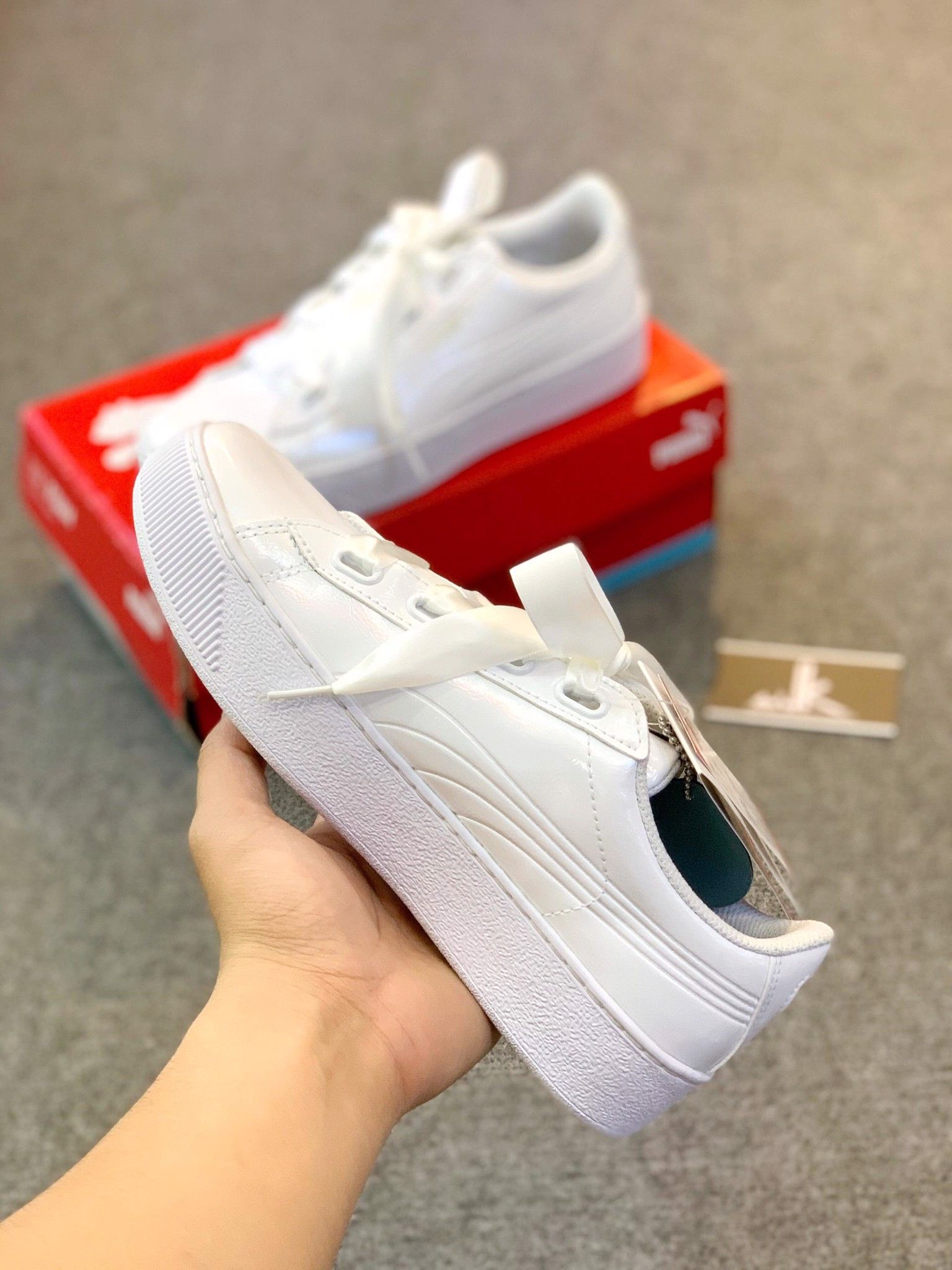  Puma basket heart all white 