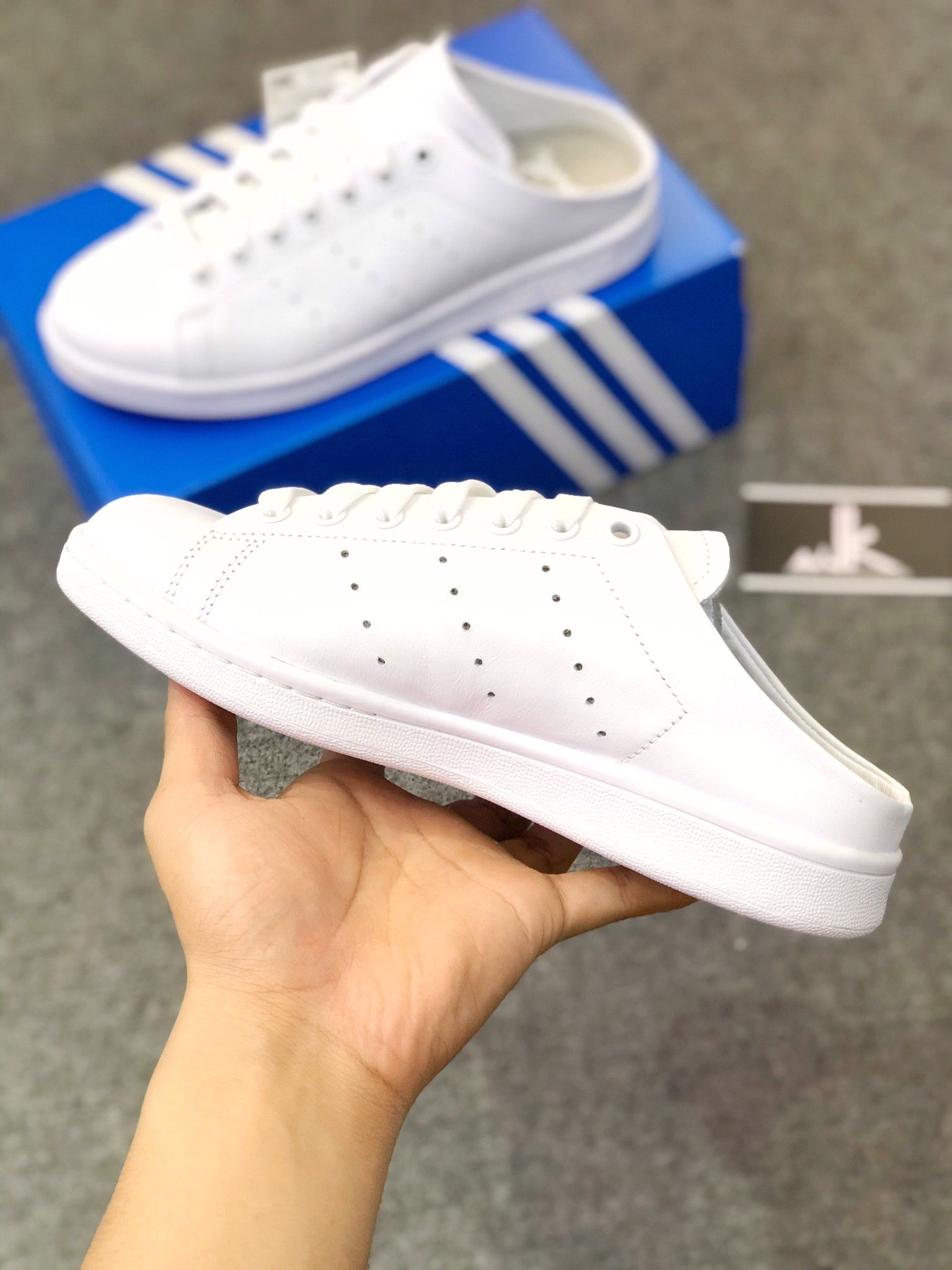Stan Smith Mule All White Weirdkos Sneakers
