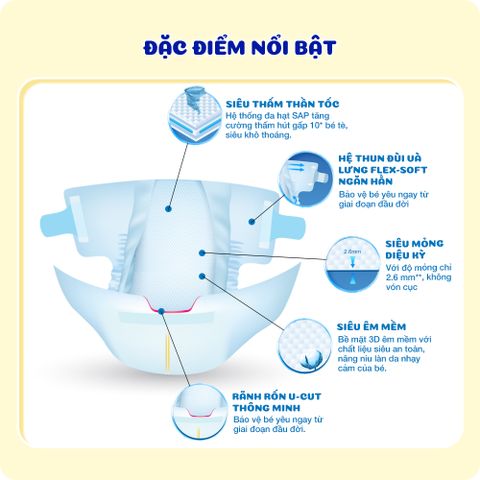  Tã quần UniDry Siêu khô thoáng gói Jumbo mới size M76/L68/XL60/XXL54 +8 miếng 