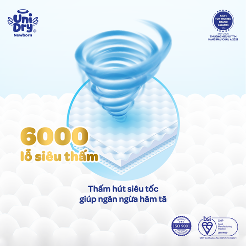  Tã dán sơ sinh UniDry Supreme siêu mỏng chỉ 2mm - NB40 