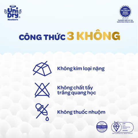  Tã dán sơ sinh UniDry Supreme siêu mỏng chỉ 2mm - NB40 
