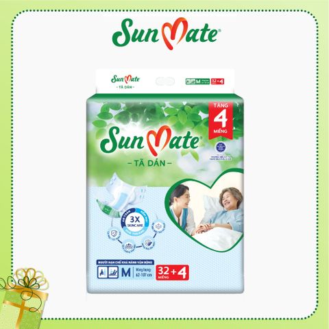  Tã dán Người lớn Sunmate size M- 32/L-26 + 4 miếng 