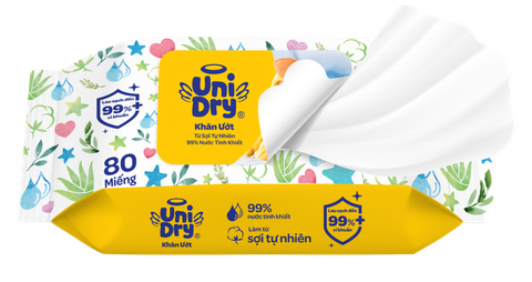  Combo 6 Khăn ướt em bé UniDry Baby WTP - 80 miếng 