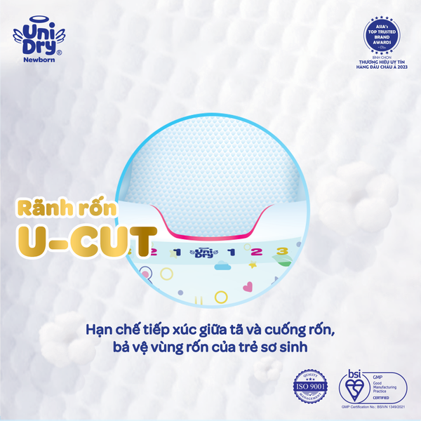  Tã dán sơ sinh UniDry Supreme siêu mỏng chỉ 2mm - NB40 