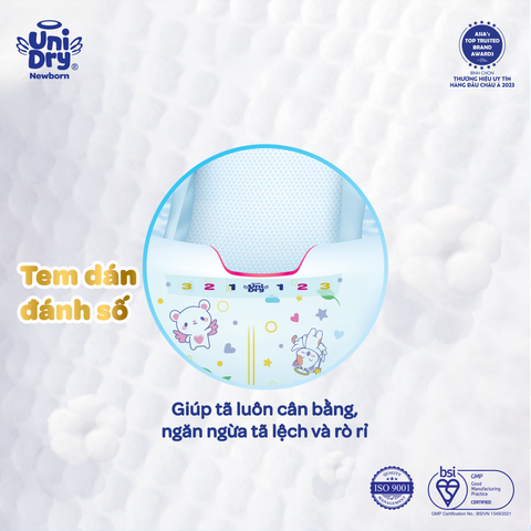  Tã dán sơ sinh UniDry Supreme siêu mỏng chỉ 2mm - NB40 