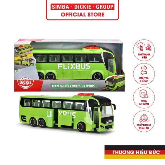  203744015 Đồ Chơi Xe DICKIE TOYS MAN Lion's Coach - Flixbus 