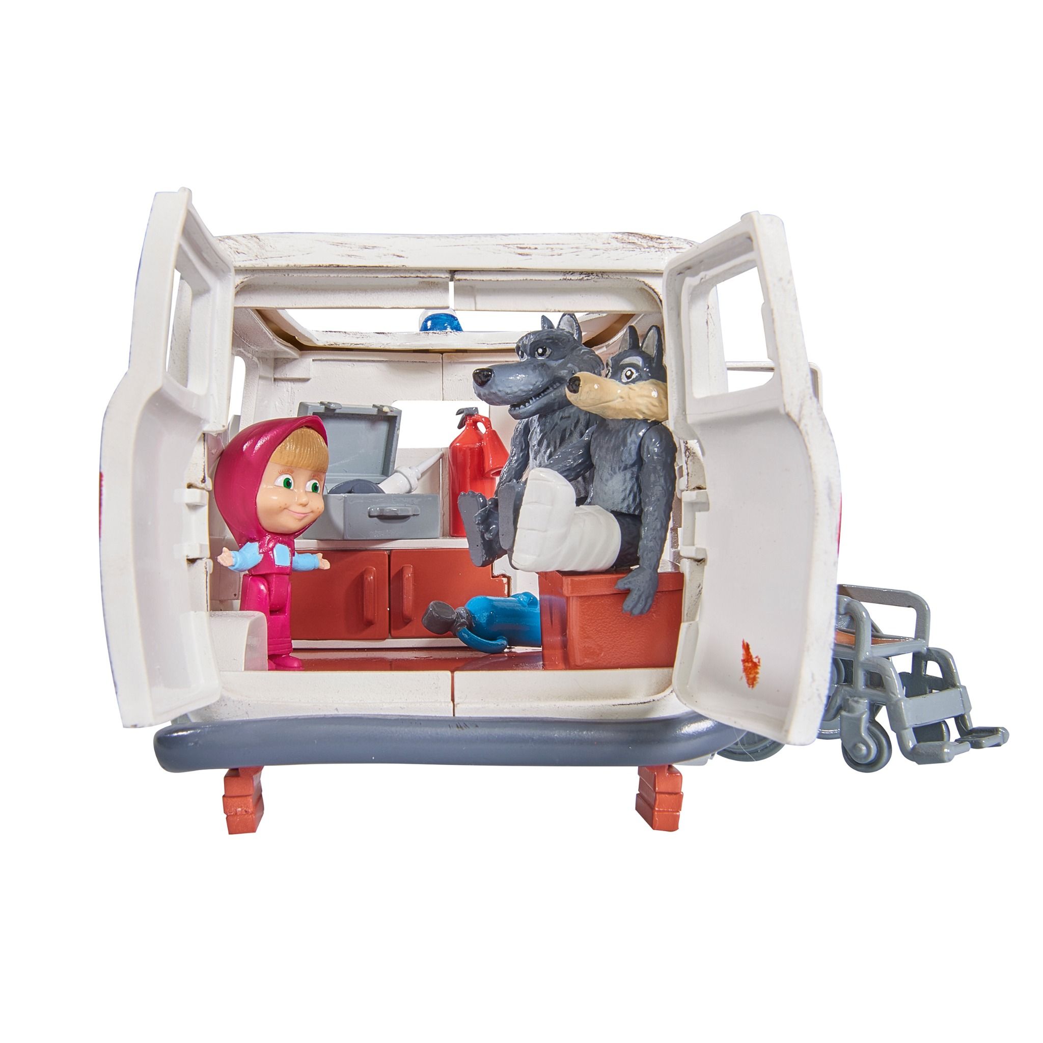  109309863 Đồ Chơi Xe Cứu Thương MASHA AND THE BEAR Masha Playset 