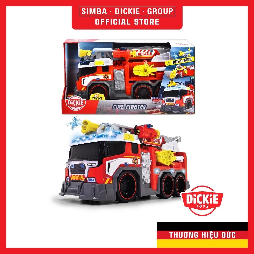  203307000 Đồ Chơi Xe Cứu Hỏa Phun Nước DICKIE TOYS Fire Fighter 