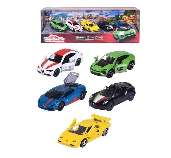  212053178 Bộ 5 Xe Mô Hình MAJORETTE Dream Cars Italy, 5 Pieces Giftpack 