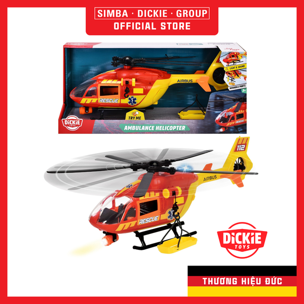  203716024 Đồ Chơi Trực Thăng Cứu Hộ DICKIE TOYS Ambulance Helicopter 