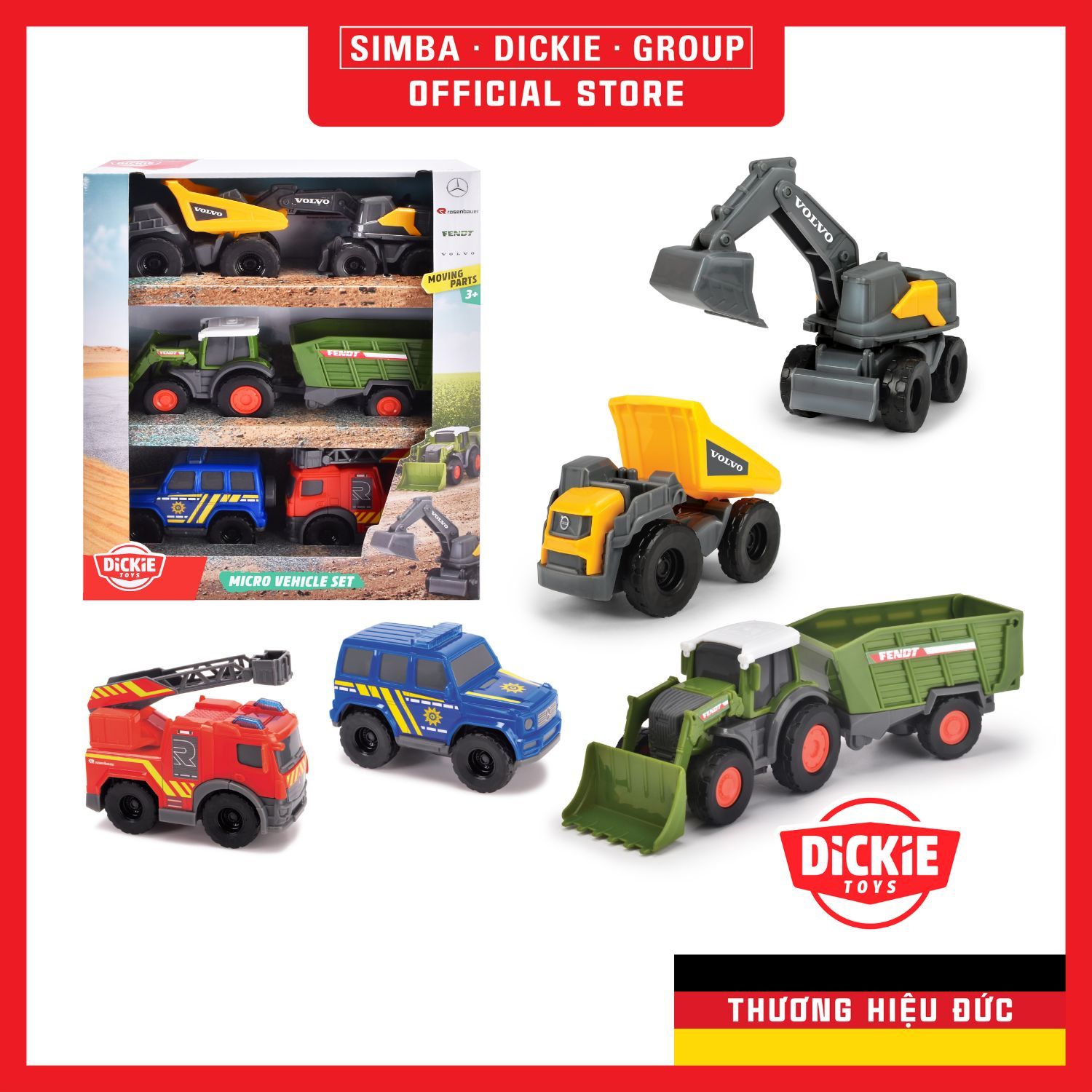  Bộ Đồ Chơi Xe Đường Phố DICKIE TOYS Micro City Team 203742016 