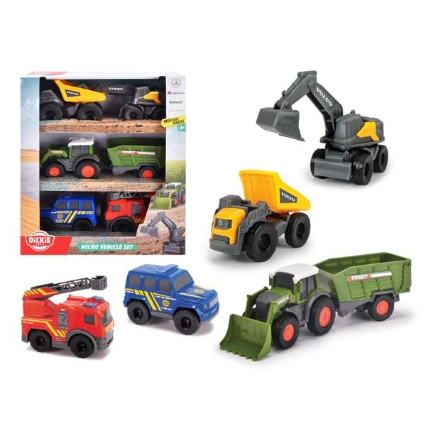  Bộ Đồ Chơi Xe Đường Phố DICKIE TOYS Micro City Team 203742016 