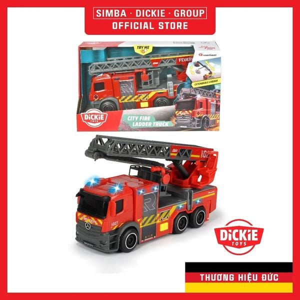  203714023038 Đồ Chơi Xe Cứu Hỏa DICKIE TOYS City Fire Ladder Truck 