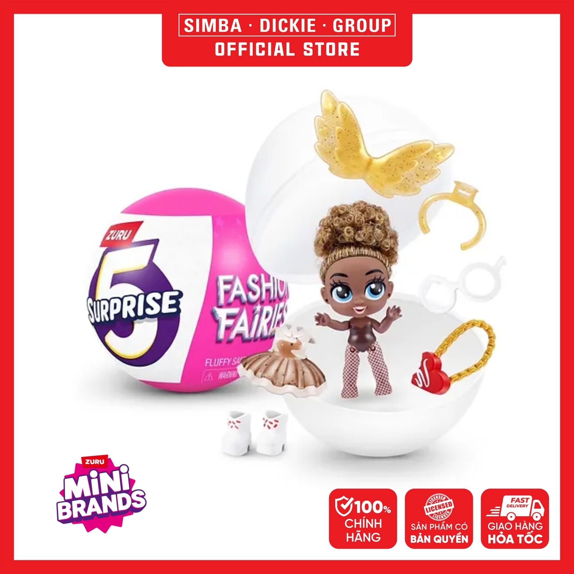  Đồ Chơi Sưu Tầm  ZURU TOYS 5 Surprise Fashion Fairies 77564- Simba Toys Vietnam 