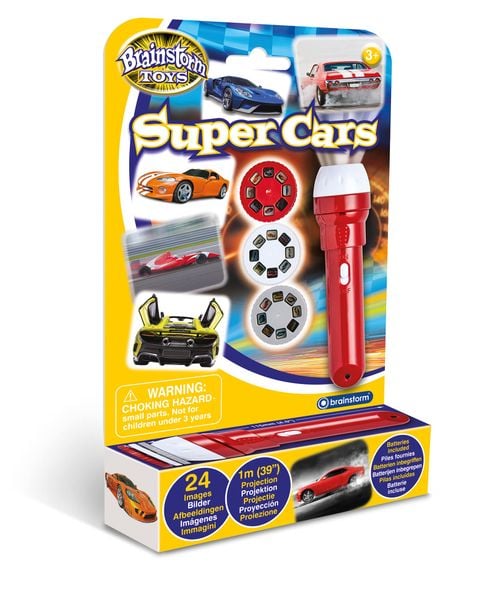 Đồ Chơi Đèn Pin Flashlight BRAINSTORM TOYS Super Cars Torch and Projector E2047 