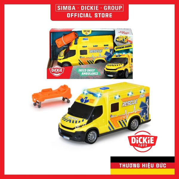  203713014 Đồ Chơi Xe Cứu Thương DICKIE TOYS Iveco Daily Ambulance 