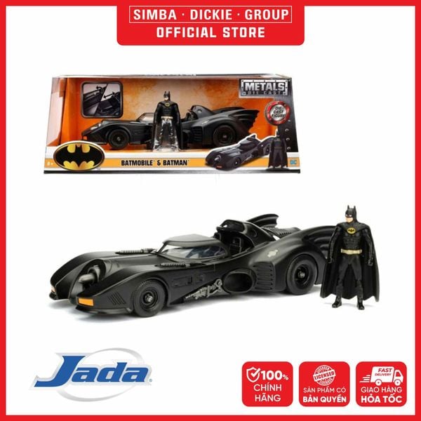  Đồ Chơi Xe Mô Hình JADA TOYS DC Comics Batman 1989 Batmobile W/Batman Figure 1:24 98260 - Simba Toys Vietnam 