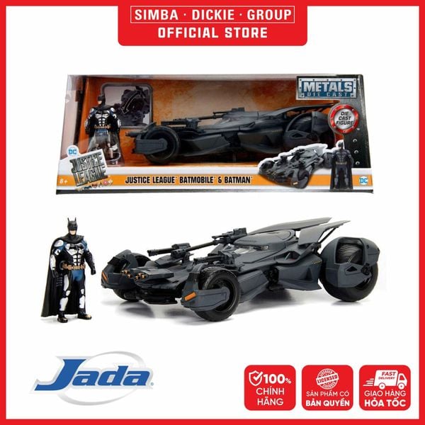  Đồ Chơi Xe Mô Hình JADA TOYS DC Comics Batman Justice League Batmobile W/Batman Figure 1:24 99232 - Simba Toys Vietnam 
