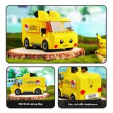  Đồ Chơi Lắp Ráp KEEPPLEY Pokemon Pikachu Mini Car K20205 