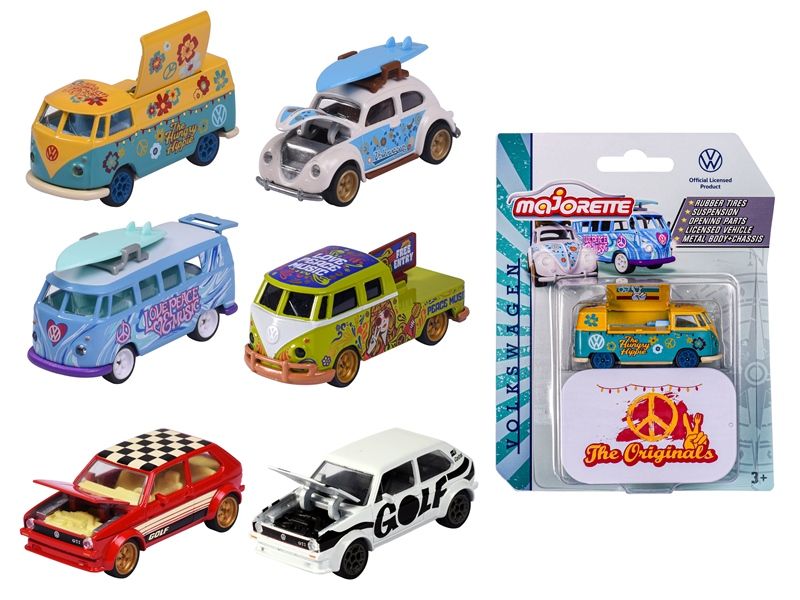 Mô hình xe Volkswagen T1 Bus 1963 With Surf Board 124 Welly 22095