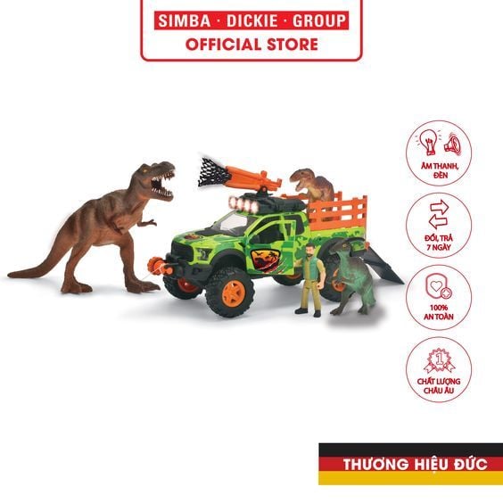  203837026 Đồ Chơi Xe Khủng Long DICKIE TOYS Dino Hunter 