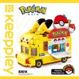  Đồ Chơi Lắp Ráp KEEPPLEY Pokemon - Pikachu Poké Ball Car K20214 Building Block 