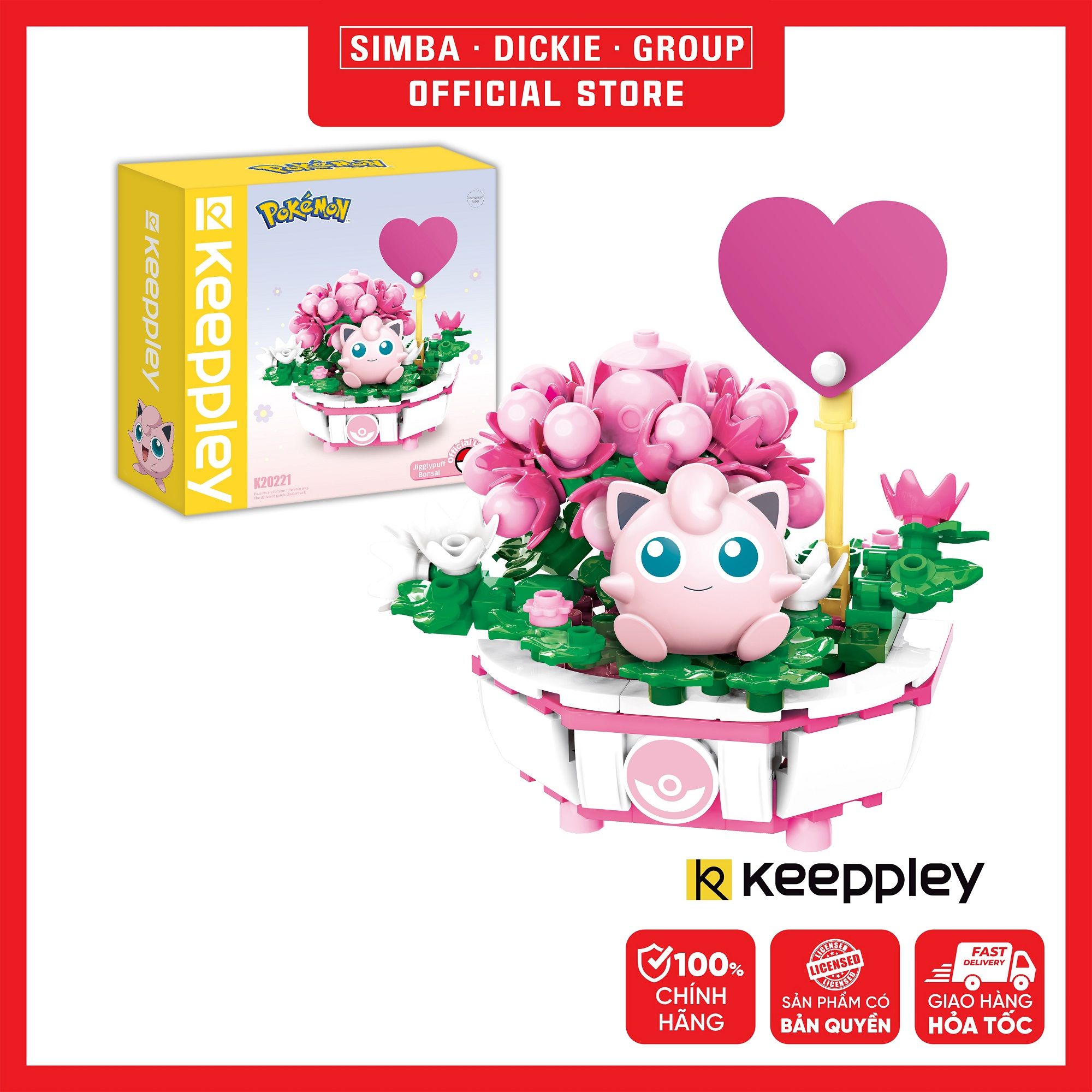  Đồ Chơi Lắp Ráp KEEPPLEY Pokemon Bonsai Series Jigglypuff K20221 