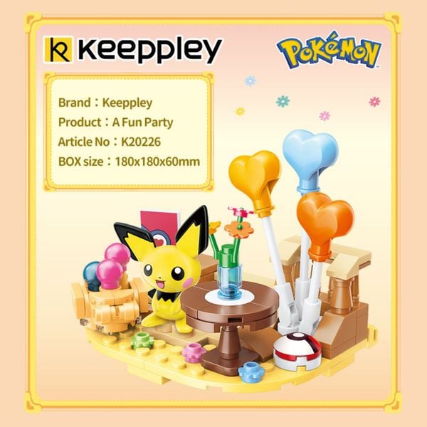  Đồ Chơi Lắp Ráp KEEPPLEY Pokemon - A Fun Party K20226 Building Block 