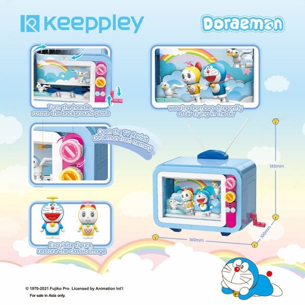  Đồ Chơi Lắp Ráp KEEPPLEY Doraemon Music TV K20408 - Tivi Phát Nhạc Building Block 