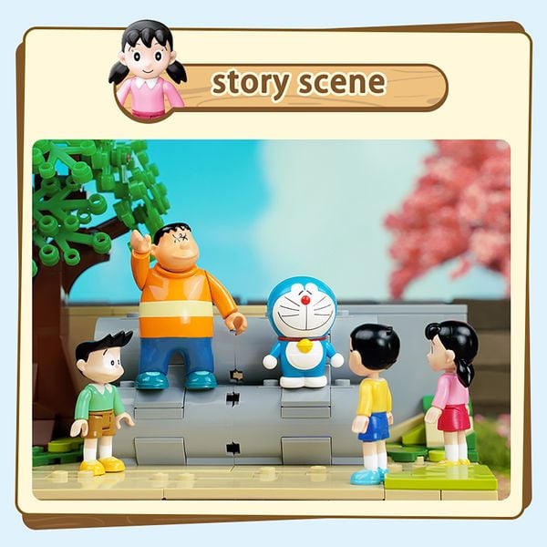  Đồ Chơi Lắp Ráp KEEPPLEY Doraemon Cement Pipe Lot Playground K20409 