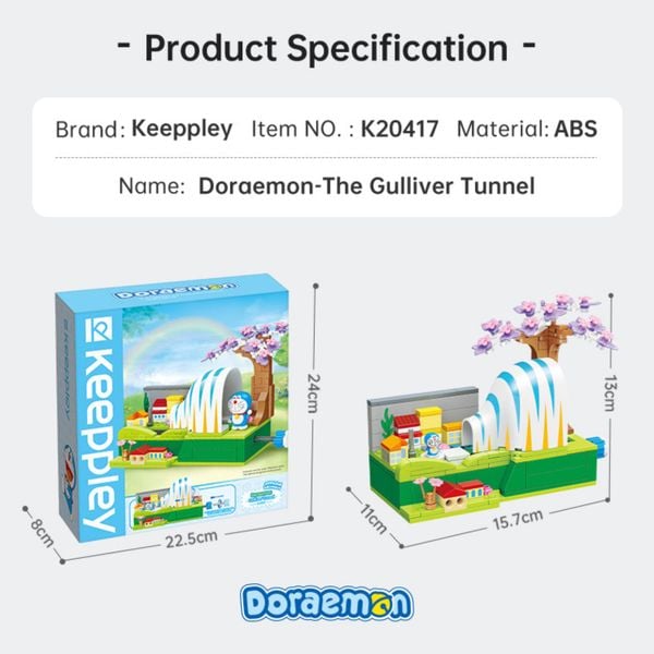  Đồ Chơi Lắp Ráp KEEPPLEY Doraemon Gulliver Tunnel K20417 - Đường Hầm Thu Nhỏ Building Block 